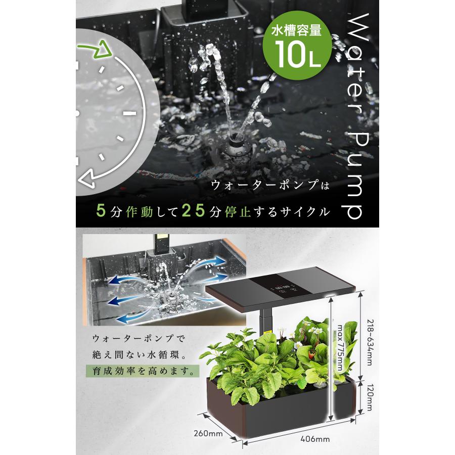 EastForce スマート水耕栽培キット 室内 水耕栽培 おしゃれ 育成LED