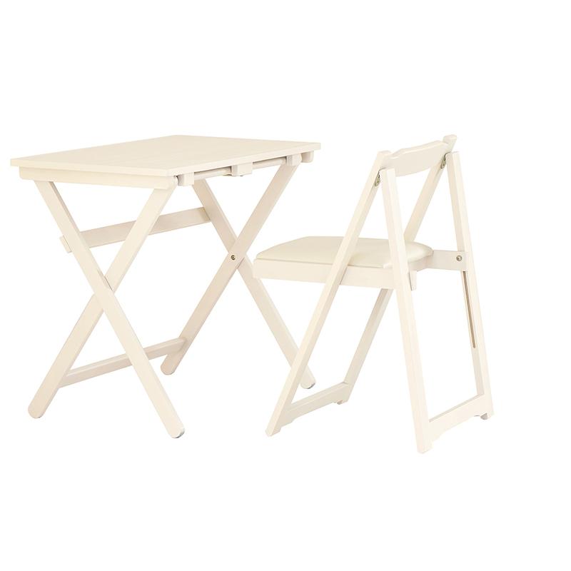 ICHIBA（市場） デスク チェア セット 木製 折りたたみ テーブル