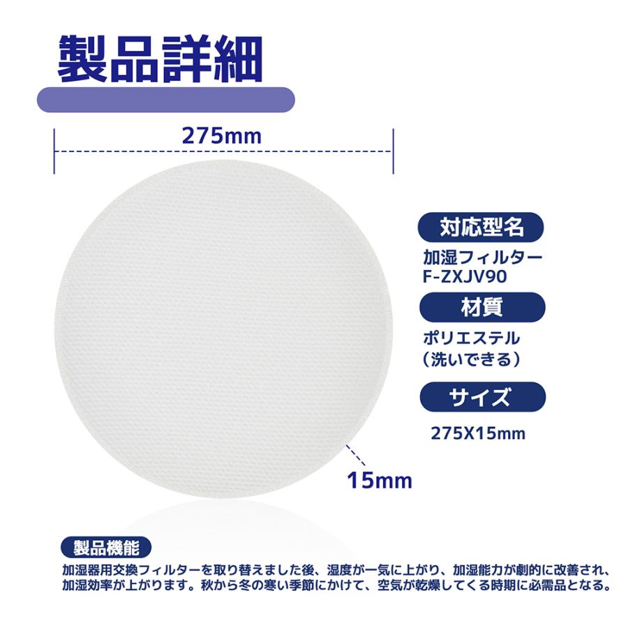 2枚セット パナソニック F-ZXJV90 加湿フィルター 加湿空気清浄機交換