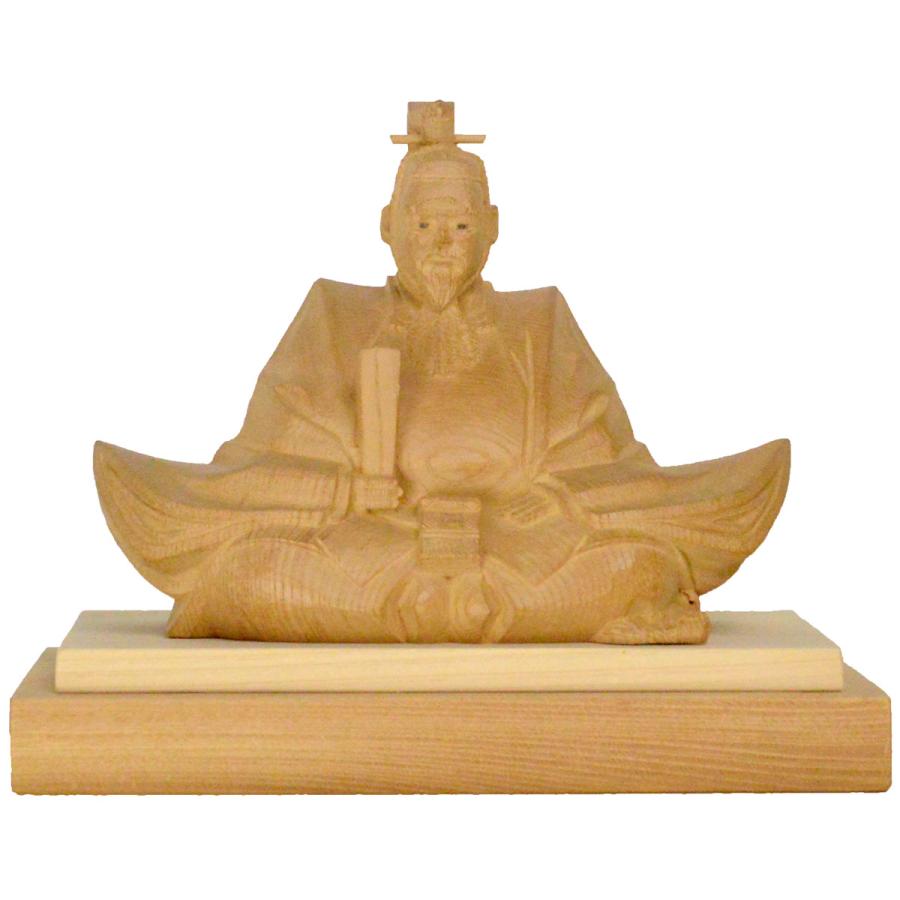 天神様】井波彫刻『菅原道真公』 六寸・欅（けやき） 加茂 蕃山（かも