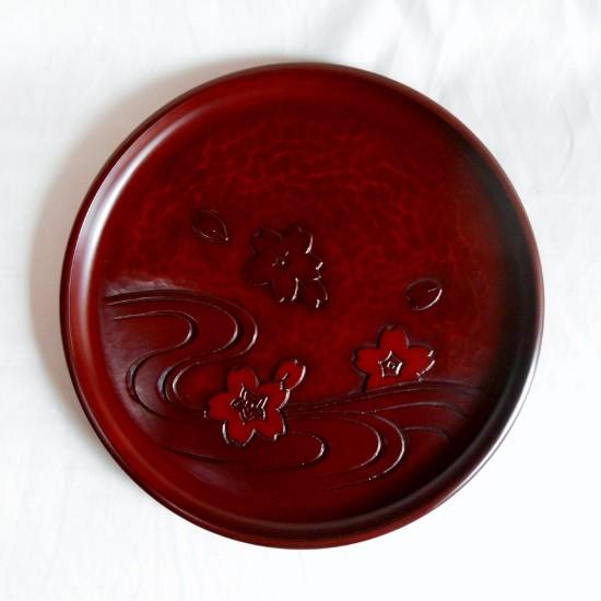 鎌倉彫 丸盆 八寸 流水に桜 : 鎌倉彫廣堂 - 通販 - Yahoo!ショッピング