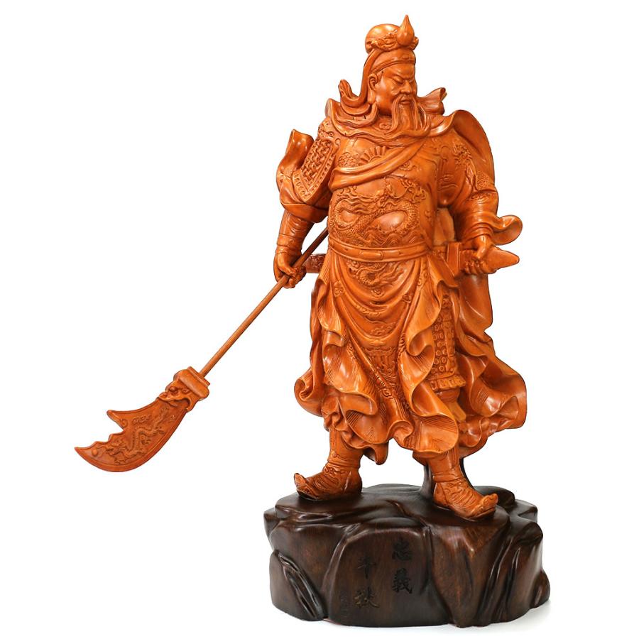 置物 関羽 三国志 樹脂製 風水 アイテム 彫刻風 商売の神様 開運 金運