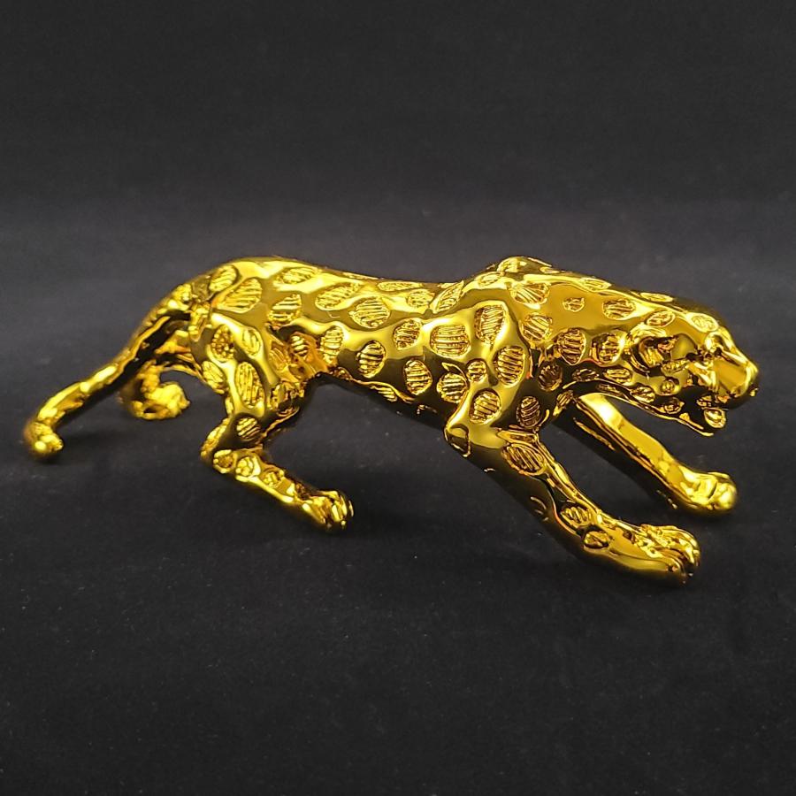 開運 ヒョウ 豹 置物 風水 ゴールド 金色 風水グッズ 風水インテリア