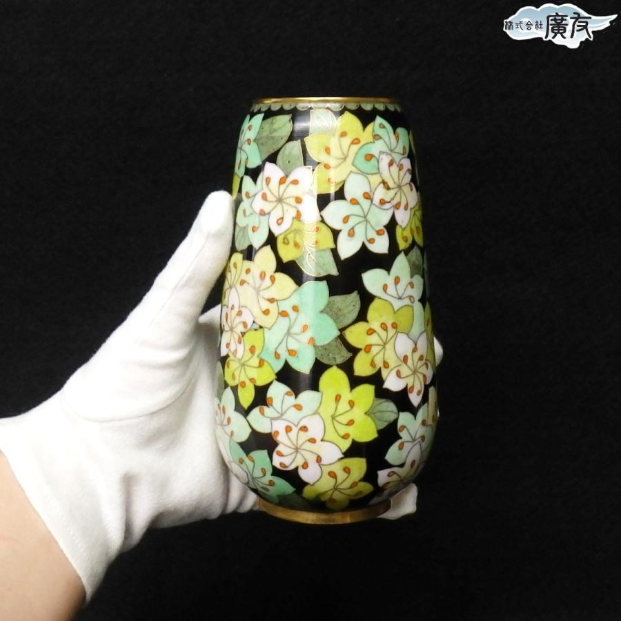 七宝焼き 七宝焼 昭和レトロ雑貨 昭和レトロ インテリア 花柄 花瓶