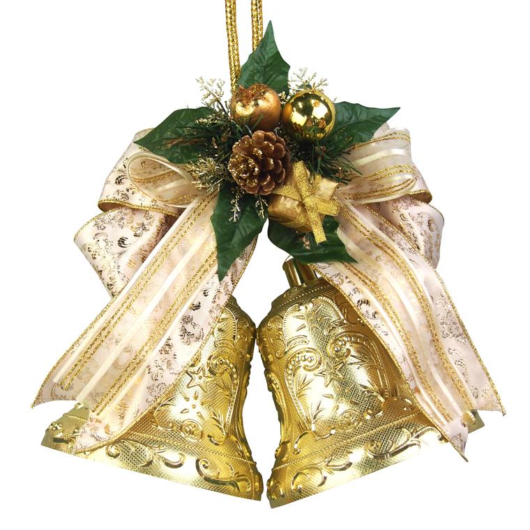 クリスマスベル 30cm ゴールドインテリア 装飾 玄関 ベルハンガー