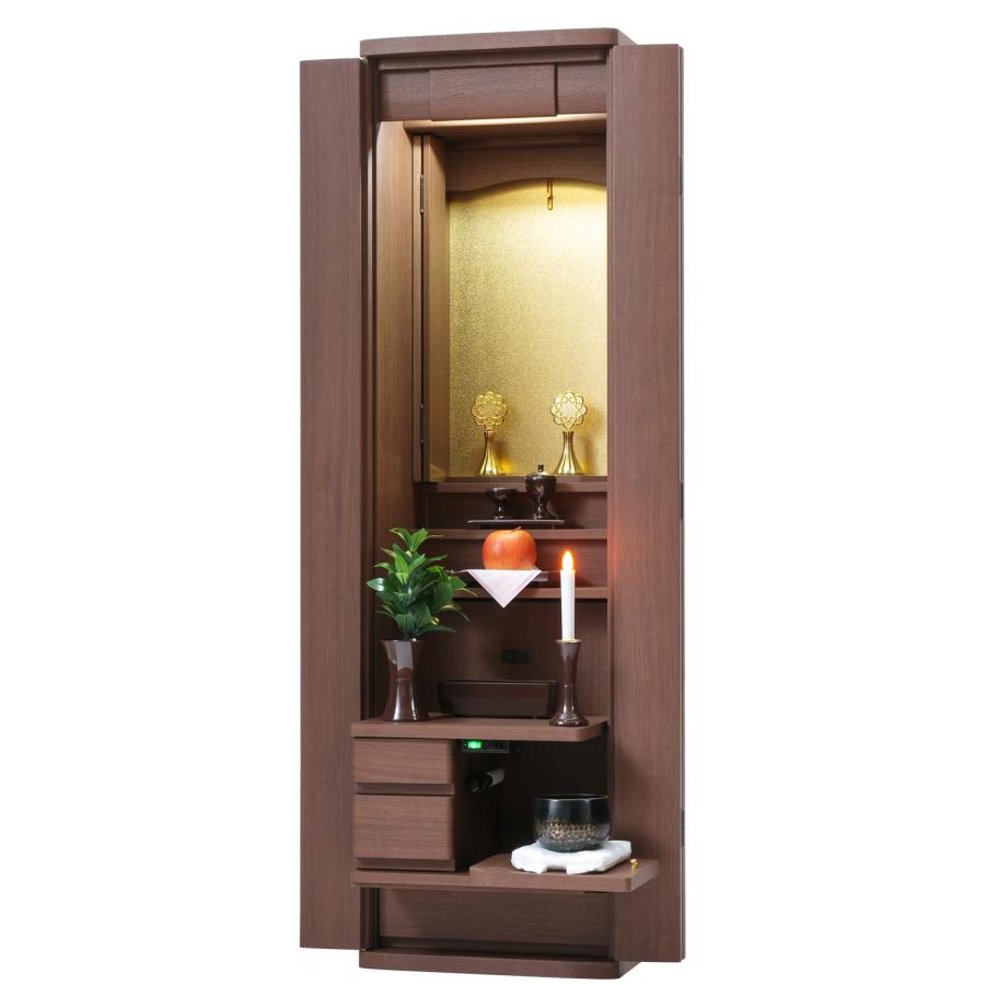 ランセル自動式（ウォールナット）創価学会仏壇 創価学会仏具 ミニ仏壇