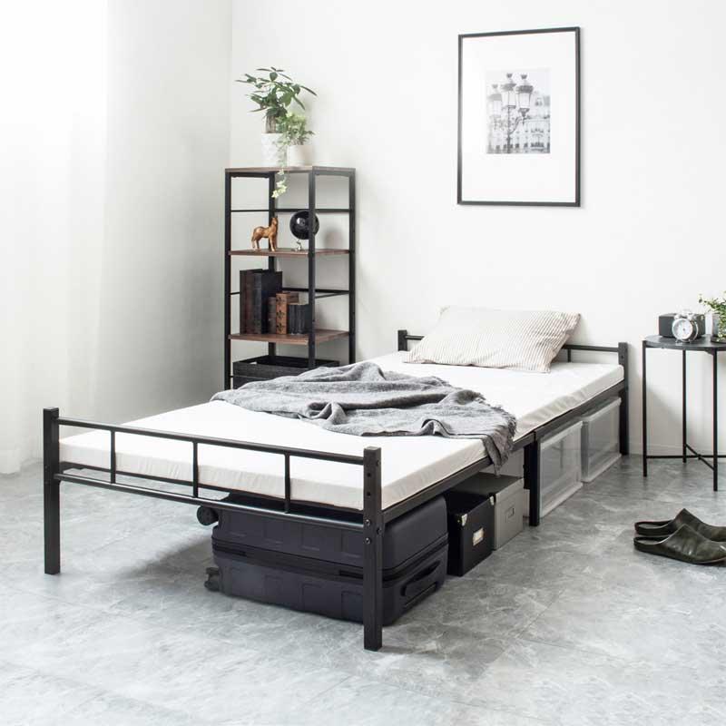 ベッド ベッドフレーム シングル パイプベッド ベッドフレームのみ 脚