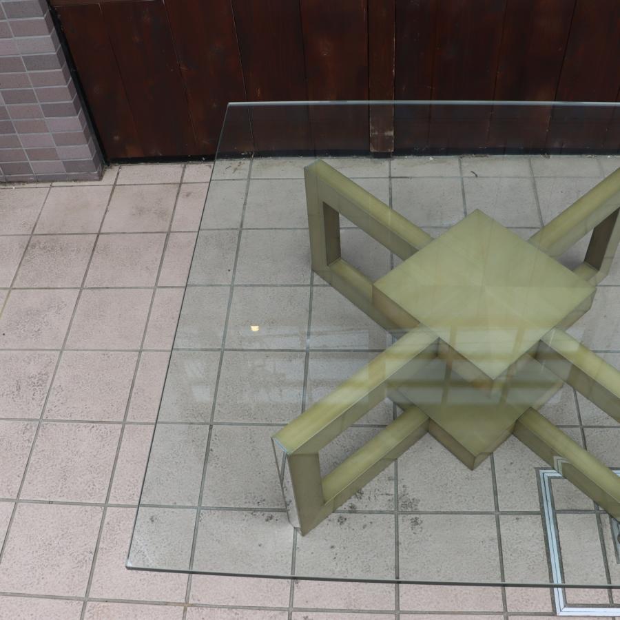 IDC OTSUKA 大塚家具 デコレ ガラス リビングテーブル スクエア