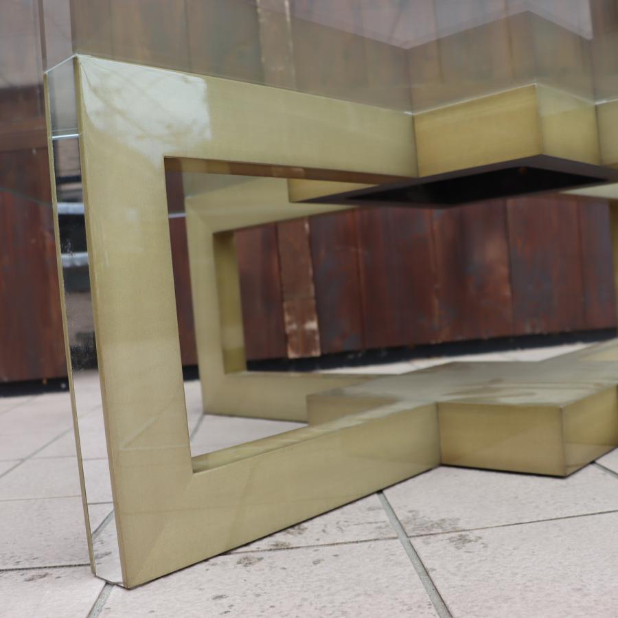 IDC OTSUKA 大塚家具 デコレ ガラス リビングテーブル スクエア