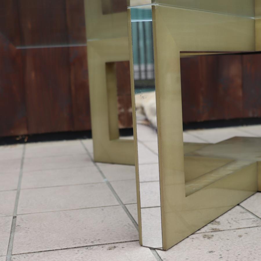 IDC OTSUKA 大塚家具 デコレ ガラス リビングテーブル スクエア