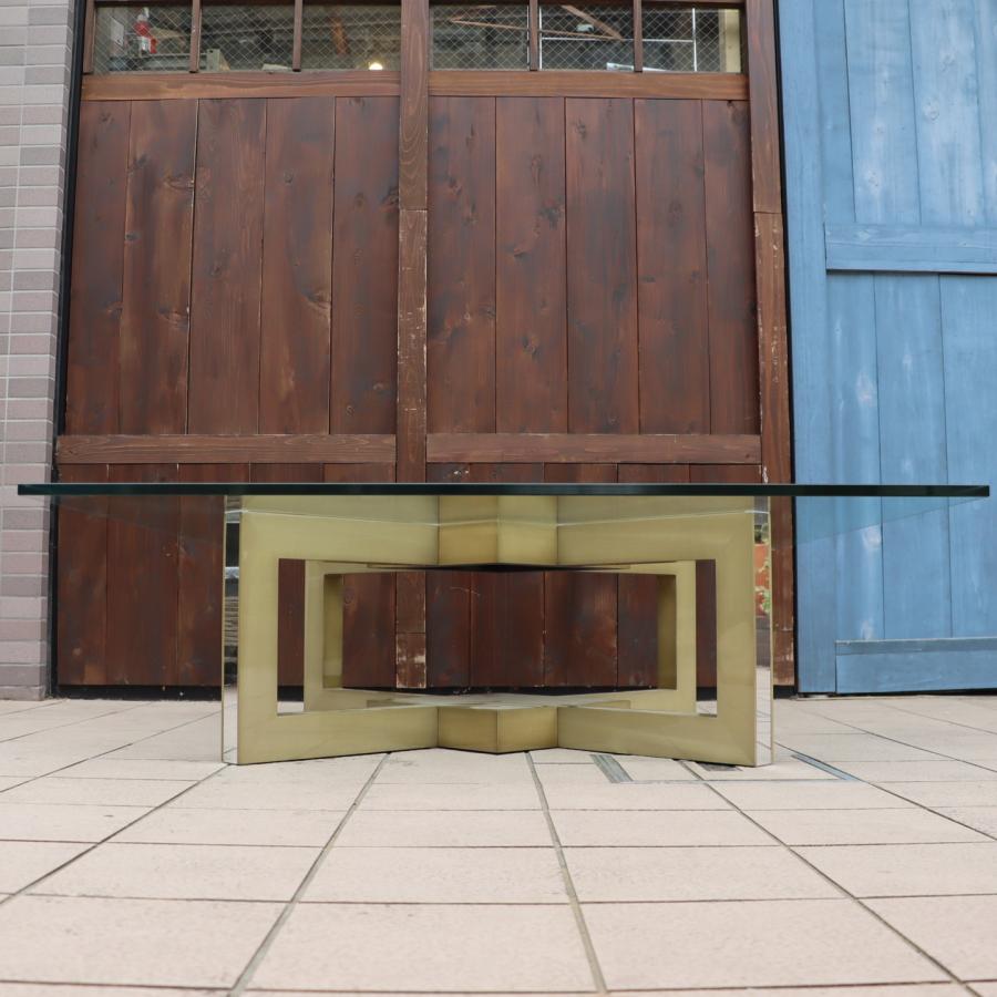 IDC OTSUKA 大塚家具 デコレ ガラス リビングテーブル スクエア