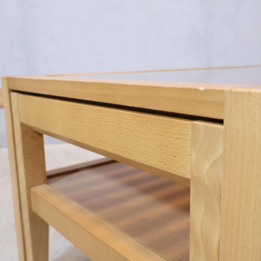 KEYUCA ケユカ モスコ スライドローテーブル ナチュラル 伸長式