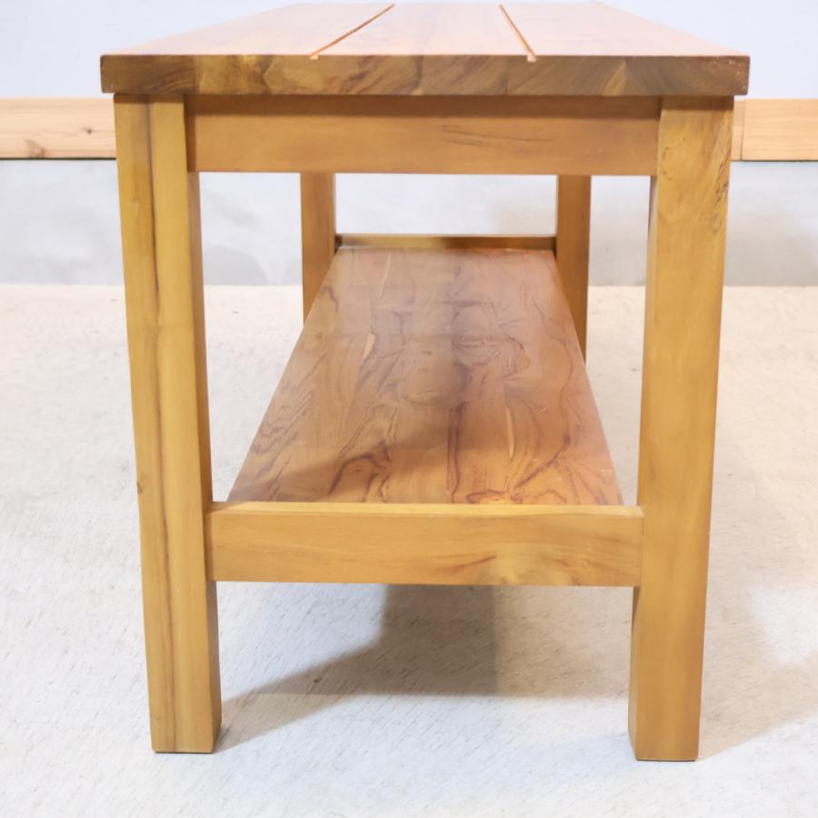 unico ウニコ BREATH ブレス チーク無垢材 2人掛けベンチ スツール