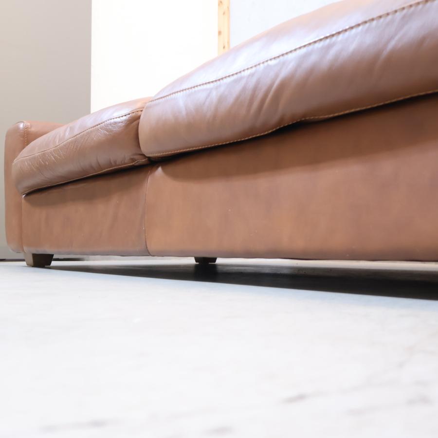 unico ウニコ TERRA テラ レザー フェザー 3人掛けソファー 総皮革