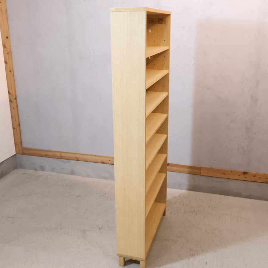 無印良品 MUJI タモ材 ミドルタイプ 本棚 木製収納 ブックシェルフ