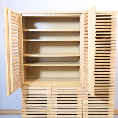 unico ウニコ LIJN レイン ニレ材 トールキャビネット 食器棚 リビング