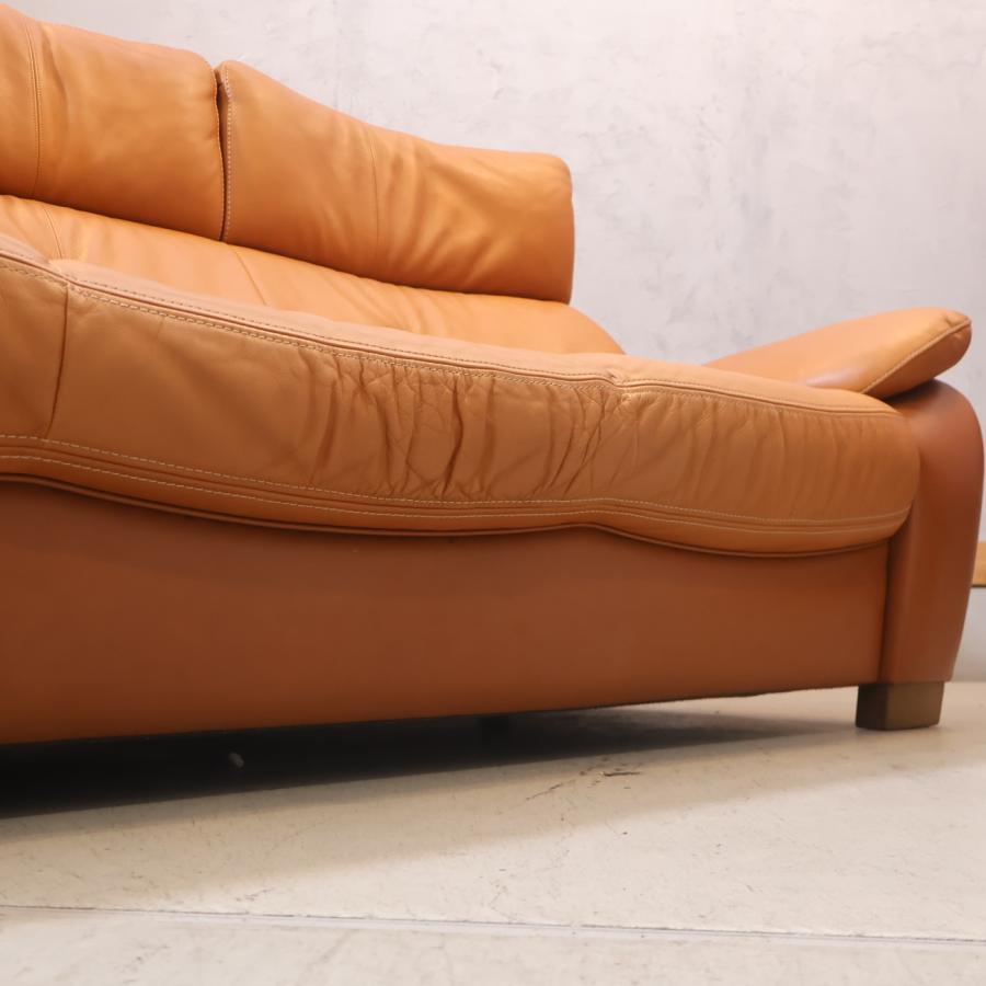 karimoku カリモク家具 ZW73 本革 3人掛けソファー 3シーターソファ