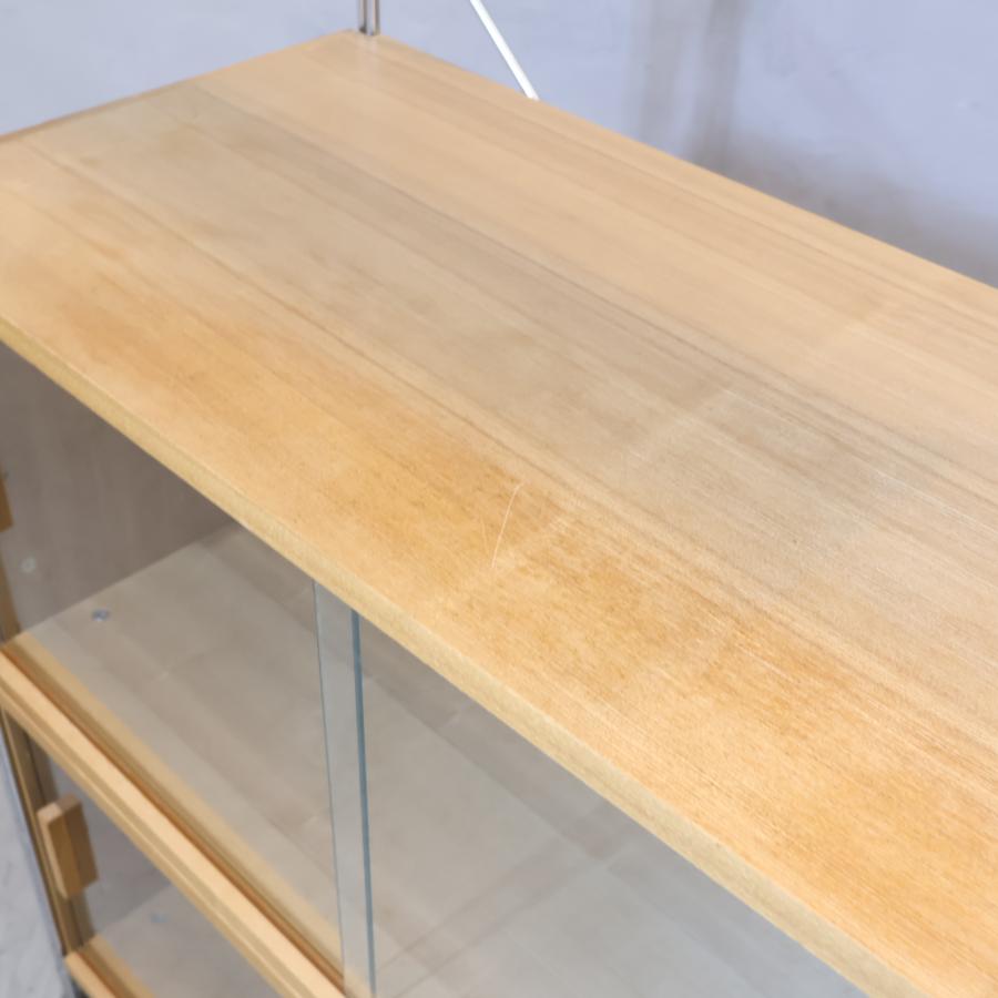 MUJI 無印良品 タモ材 ステンレス ユニットシェルフ ボックス・ガラス