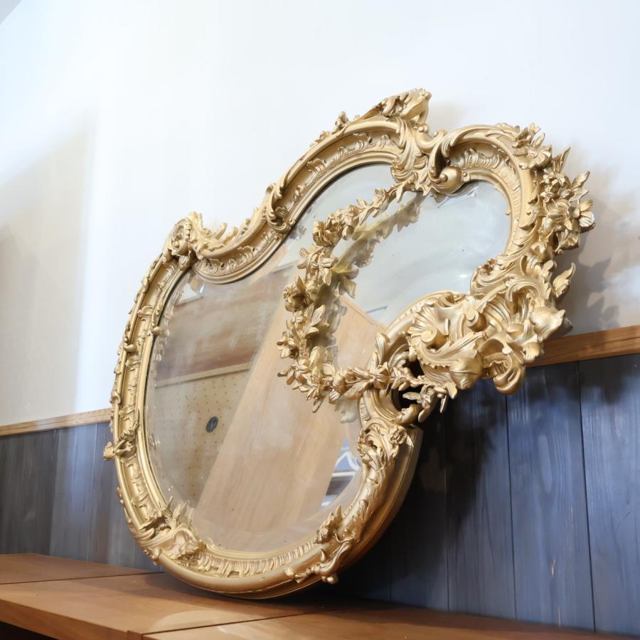 アンティーク調 ウォールミラー 壁掛け鏡 ロココ調 ヨーロピアン