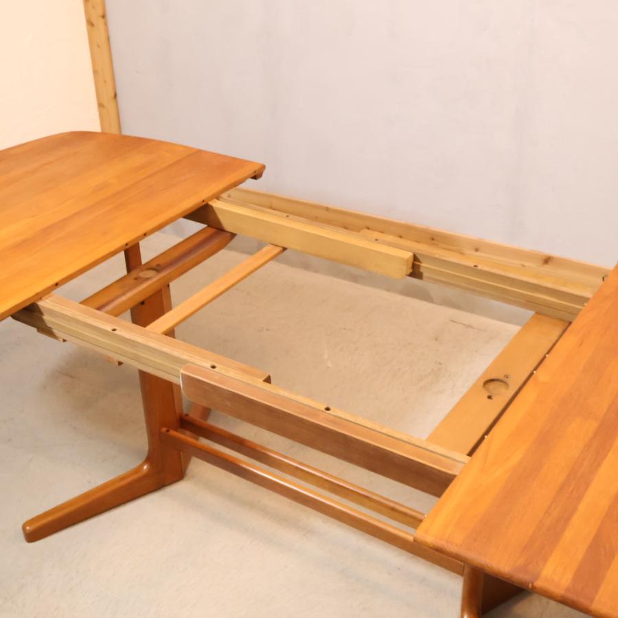 d-scan ディースキャン チーク材 伸長式 ダイニングテーブル