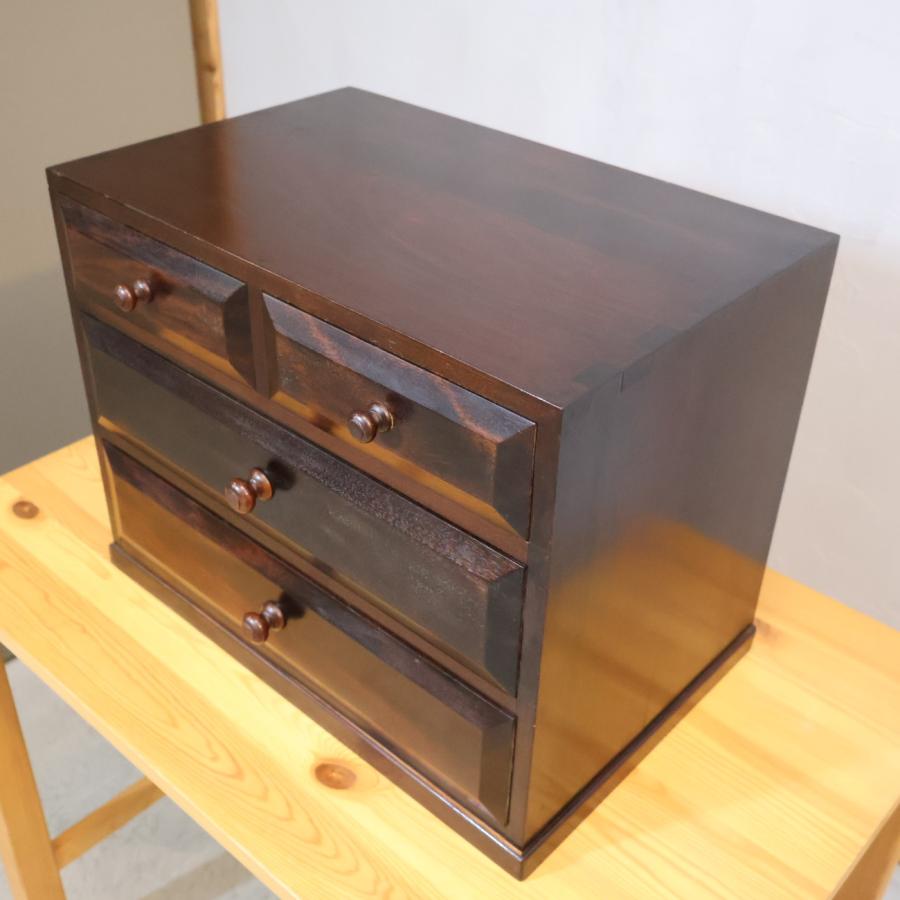 希少品 松本民芸家具 立体的なデザイン 水目桜 小箪笥 ミニチェスト※i4