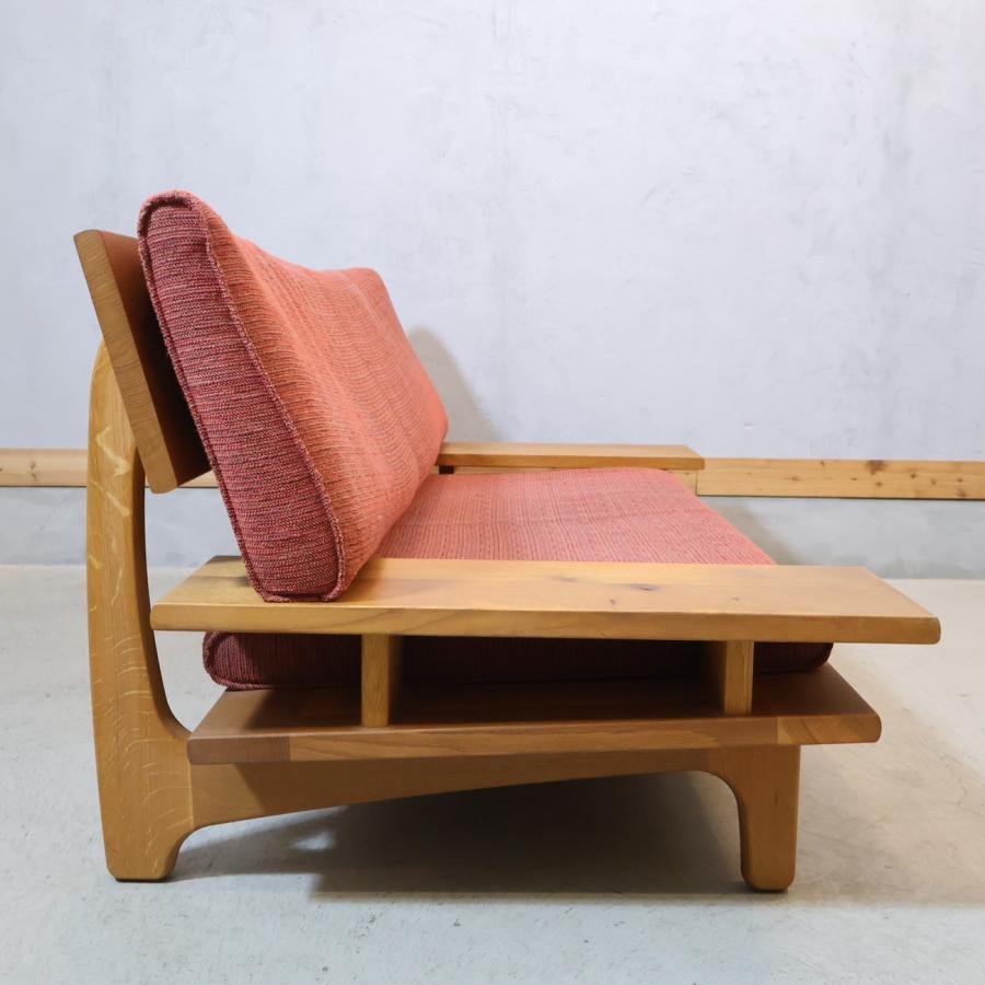 飛騨産業 HIDA キツツキマーク 森のことば 節入りオーク材 2人掛け