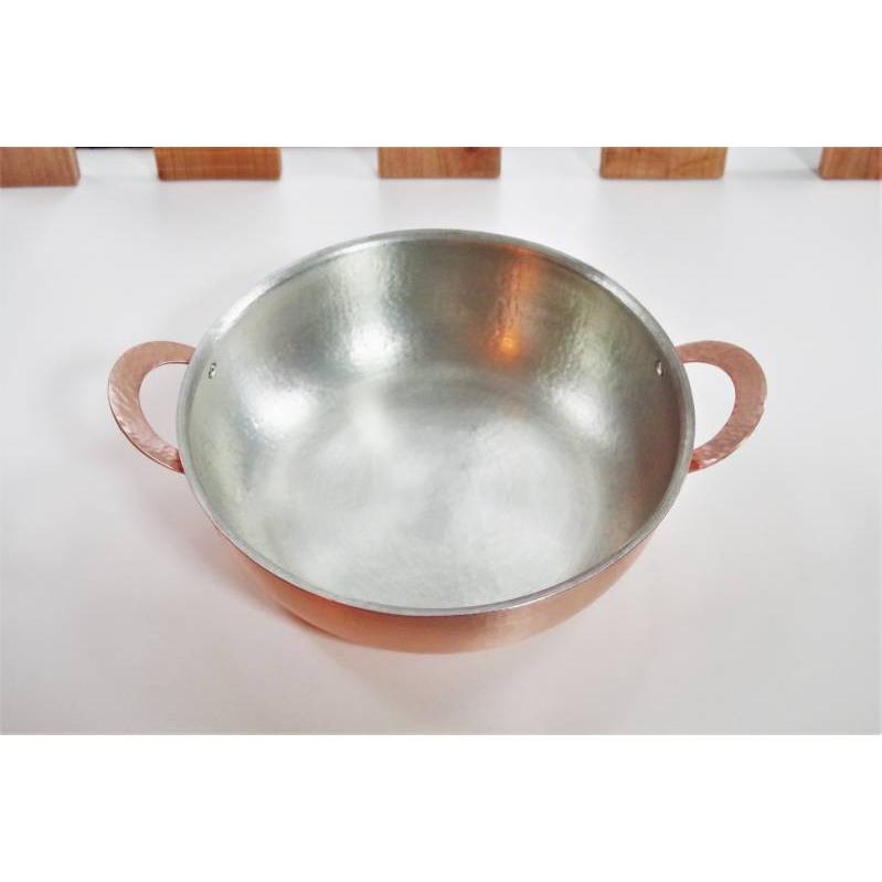 新光金属 卓上鍋 26cm 純銅製 手打ち 燕市 プロ 銅鍋 職人技 両手鍋