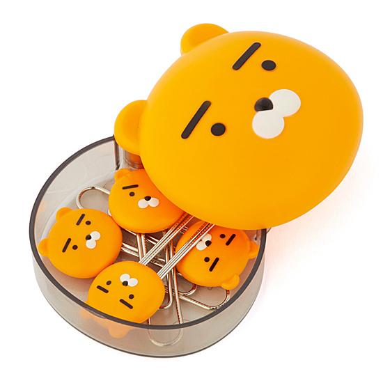 カカオフレンズ フェイス クリップ 4本セット（ライアン）[韓国文具