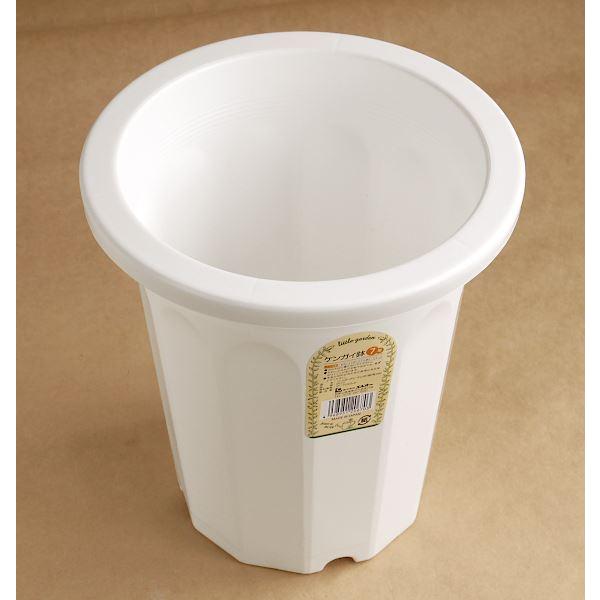 植木鉢 ケンガイ鉢 7号(直径21.3×高さ23cm) ホワイト ［色指定不可