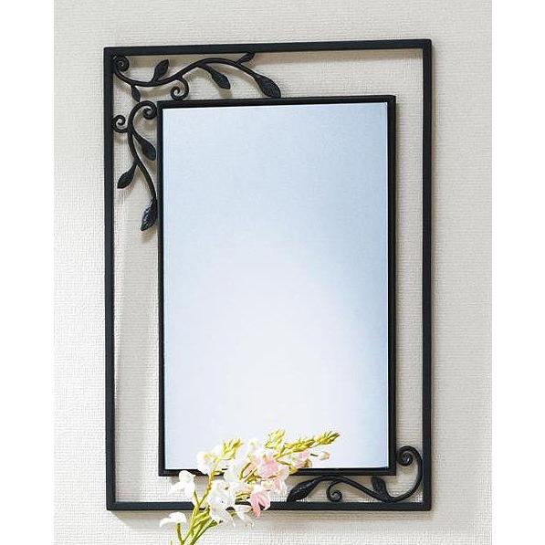 フレームミラー 鏡 ミラー 壁掛け鏡 ウオールミラー（ロートアイアン