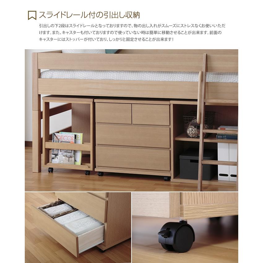 シングル フレームのみ 高さ調整 ロフトベッド ロフトベット ロー