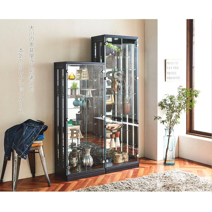 コレクションケース フィギュアケース 大型 背面ミラー付き