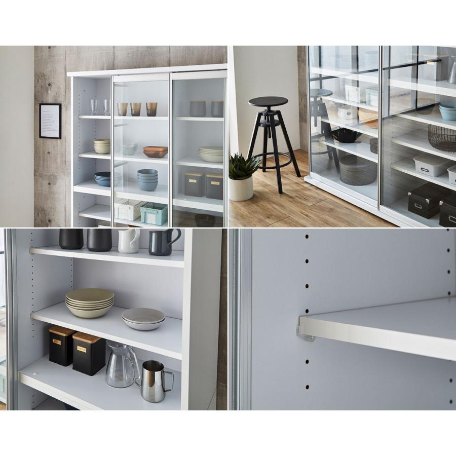 KAGUCOCO 食器棚 完成品 おしゃれ ガラス スライド シンプル 収納