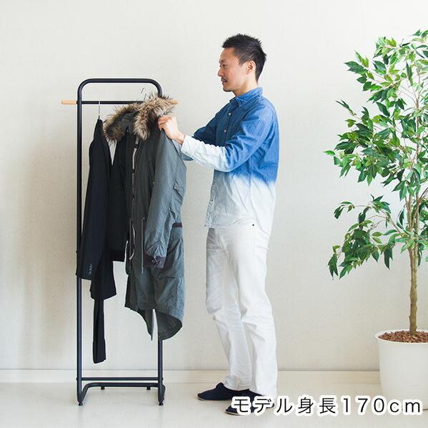 ハンガーラック スリムなL字型タイプ おしゃれなハンガーラック 送料