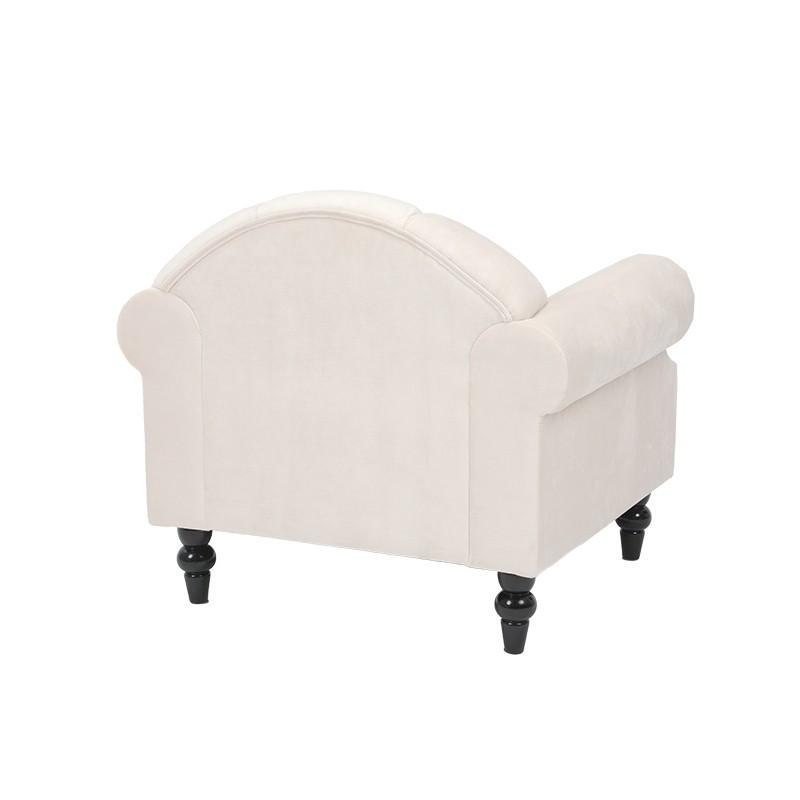 姫系ソファー 1P ホワイト ソファ 姫系 高級感 エレガント 大人可愛い