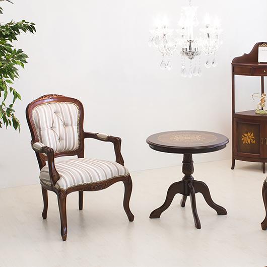 ダイニングチェア 肘付き ヨーロピアン クラシック アームチェア