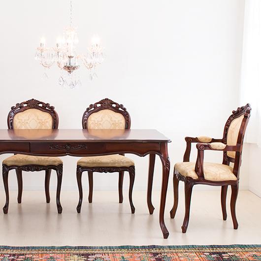 チェアー 椅子 マホガニー ひじ付き アンティーク 猫脚 ブラウン 送料