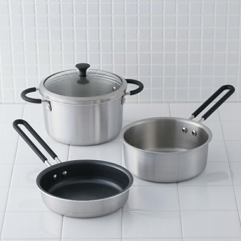 貝印 フライパン o.e.c. ミニマ 鍋・フライパン3点セット (ガラス蓋付