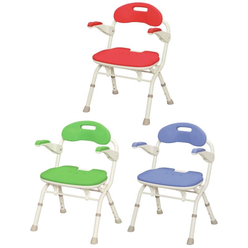 アロン化成 折りたたみシャワーベンチ FS 肘掛けはね上げ 安寿 浴室