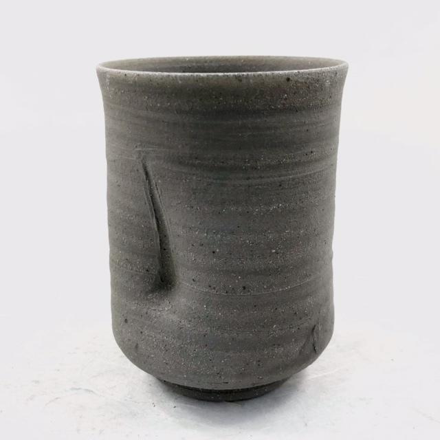 ○「須恵器」竹湯呑/金山焼 津軽金山焼 湯のみ 湯飲み コップ 竹