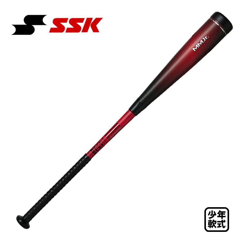 エスエスケイ（SSK） 少年軟式用バット MMJrトップ ブラック×レッド