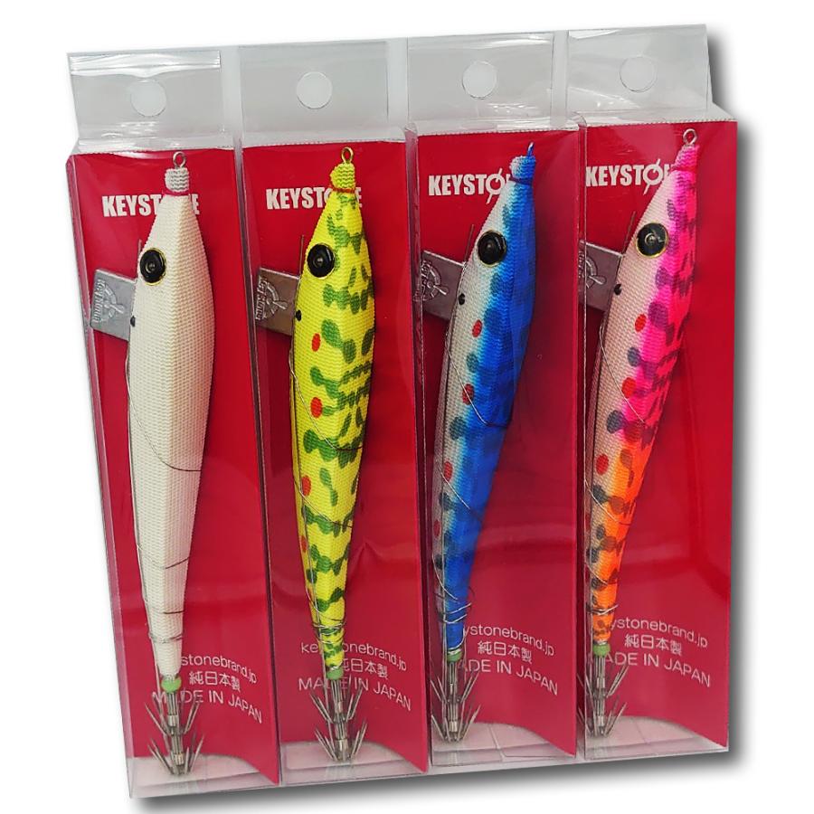 お試しセット エサ巻きエギ キーストン（keystone)早福型4本セット