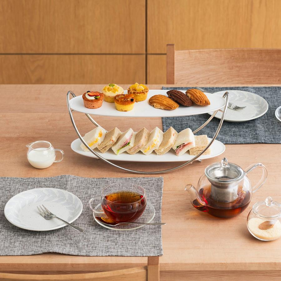 KEYUCA（ケユカ） お皿 プレート 16cm 美濃焼 日本製 陶器 リーフ柄