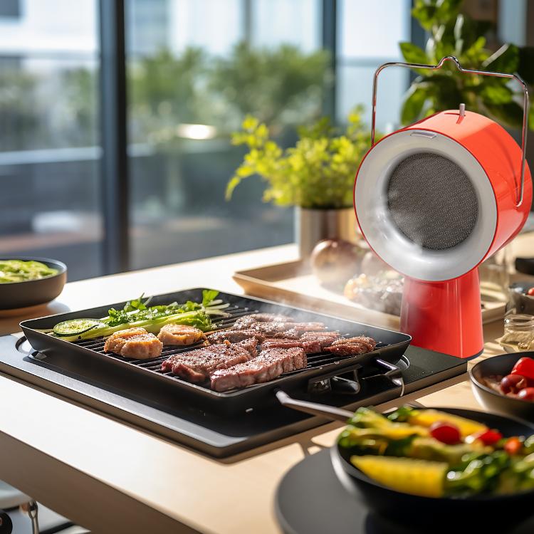 卓上レンジフード エアフード AirHood ポータブル 換気扇 コンセント式