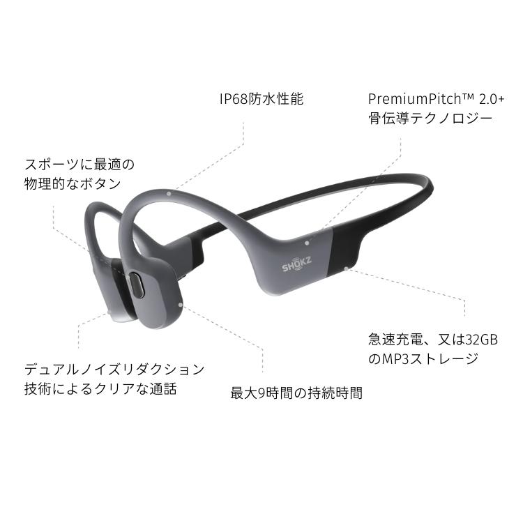 Shokz（ショックス） OpenSwim Pro Shokz 骨伝導イヤホン スポーツ