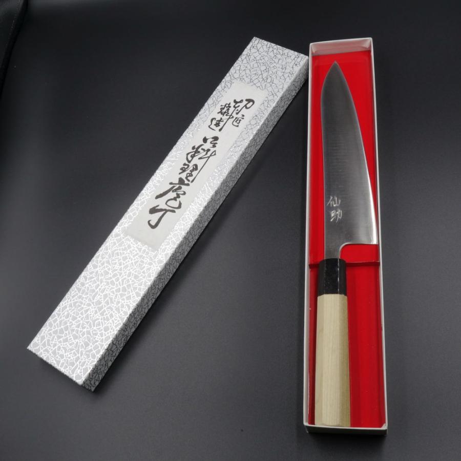 仙助 包丁 牛刀 銀三 安来鋼 銀紙三号 210mm 水牛八角柄 ステンレス