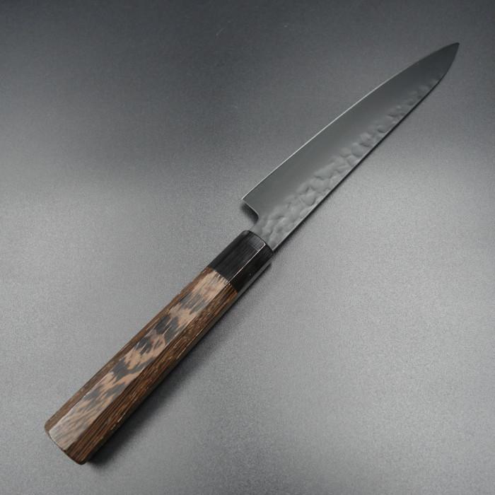 堺孝行 黒影 包丁 ペティ ナイフ VG10 鎚目フッ素加工 150mm ウエンジ