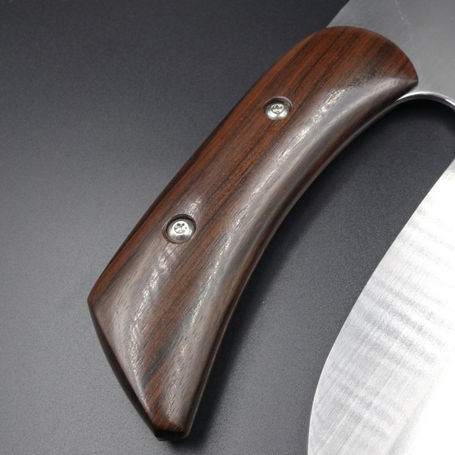 仙助 麺切り包丁 蕎麦包丁 安来鋼青紙二号 330mm 黒檀曲柄 越前打刃物