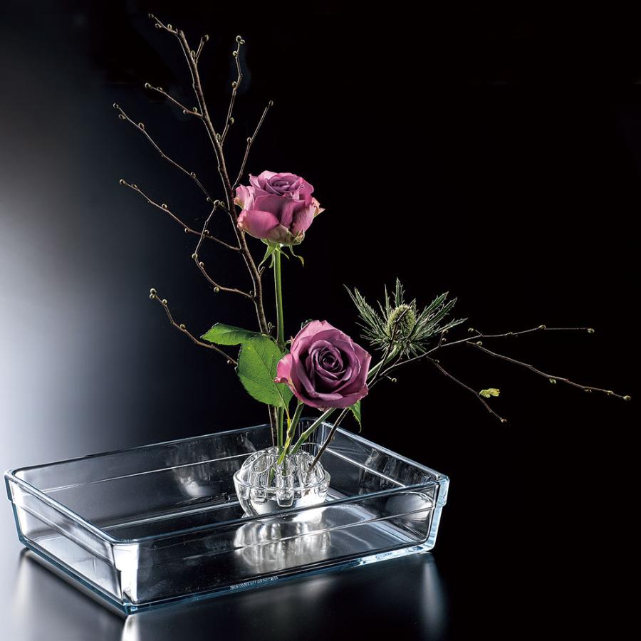 ガラスの剣山 花挿し ガラス花瓶 おしゃれ フラワーベース 花器