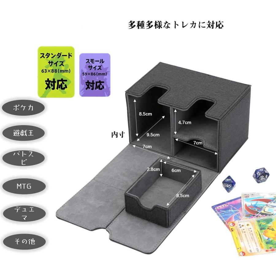 デッキケース トレカケース カードディスプレイウィンドウ ダイス入れ